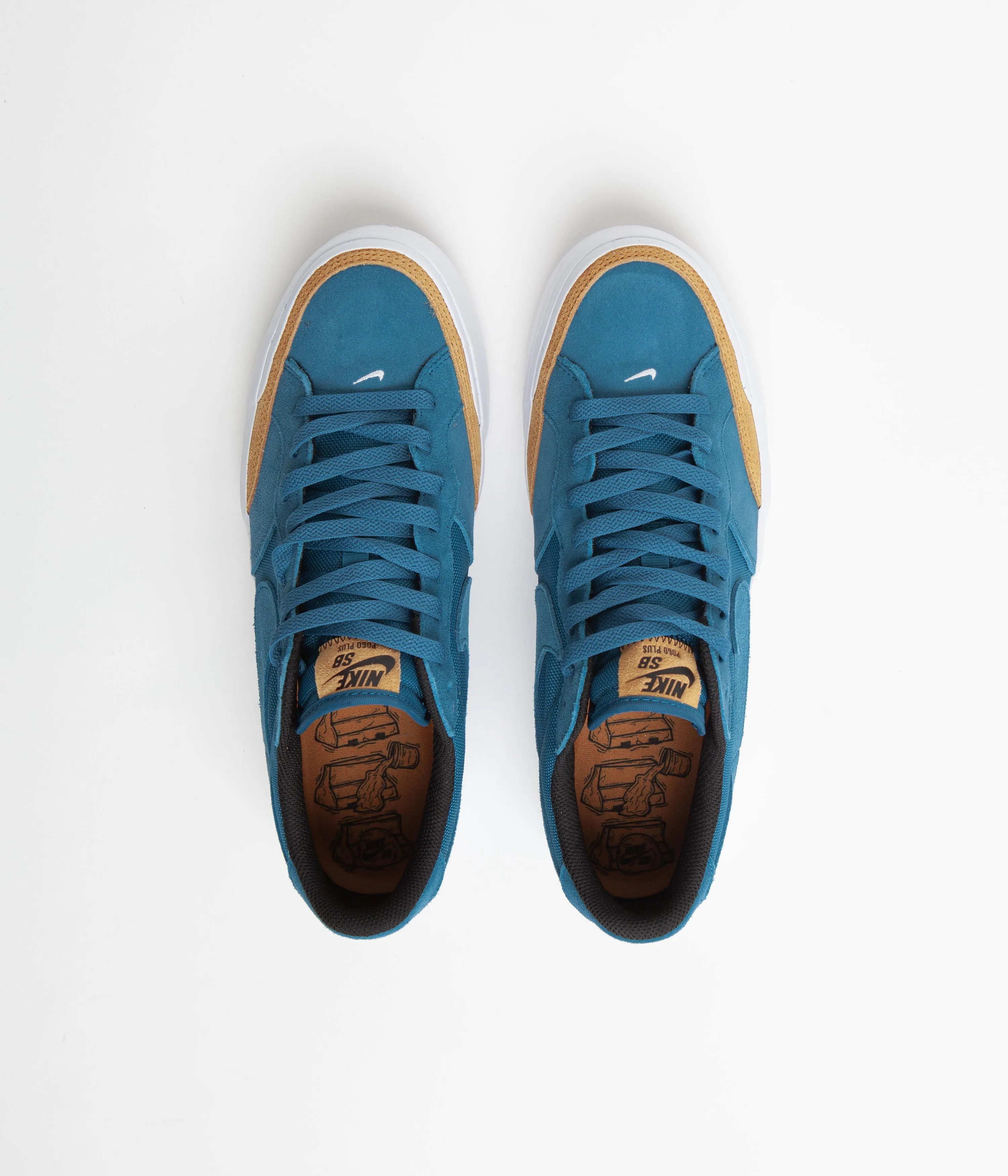 Nike SB Pogo Plus Premium Shoes - Green Abyss / Green Abyss - Desert Ochre