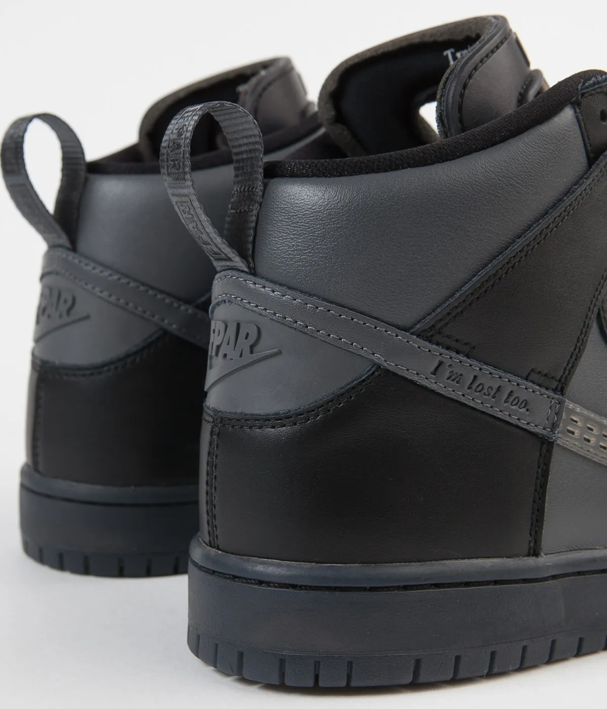 Nike SB x FPAR Dunk High Pro Premium Shoes - Black / Dark Grey - Black