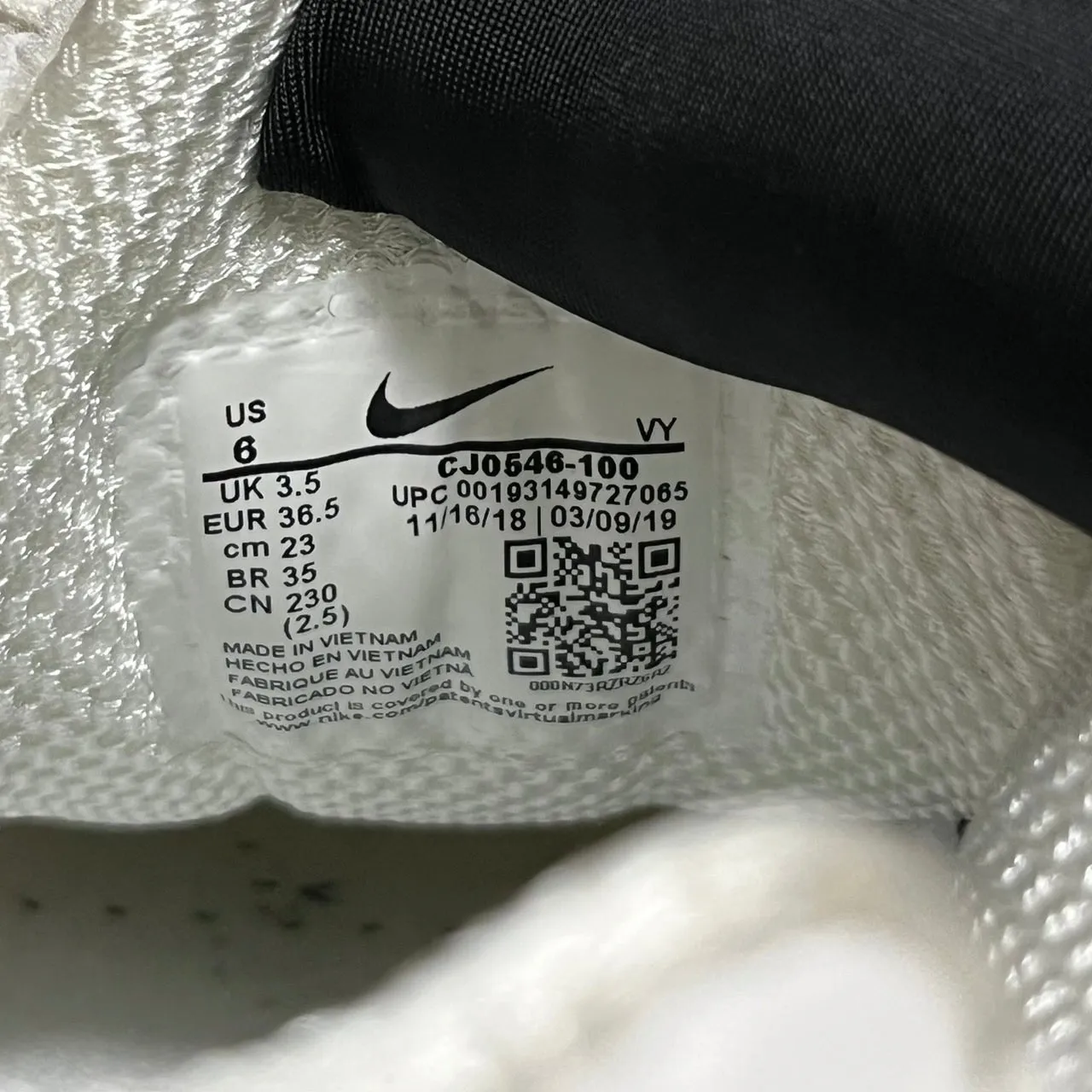 NIKE×COMME des GARCONS ナイキ コムデギャルソン 19SS WMNS Shox TL White CJ0546-100 ロゴチェーンスニーカー