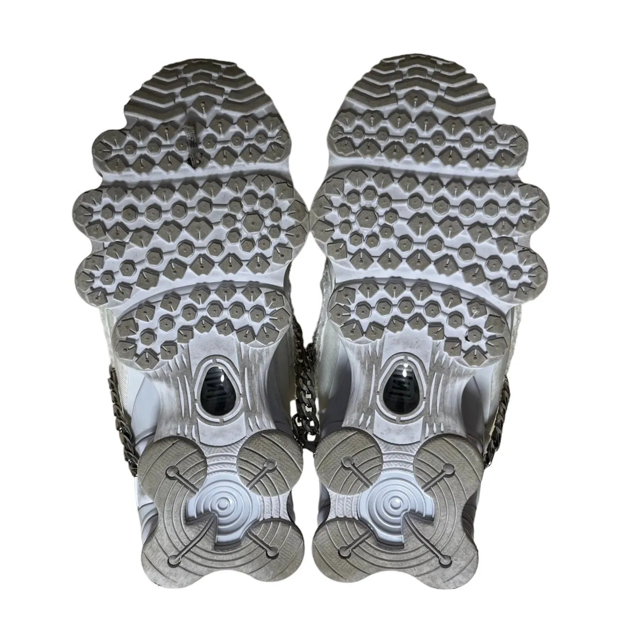 NIKE×COMME des GARCONS ナイキ コムデギャルソン 19SS WMNS Shox TL White CJ0546-100 ロゴチェーンスニーカー