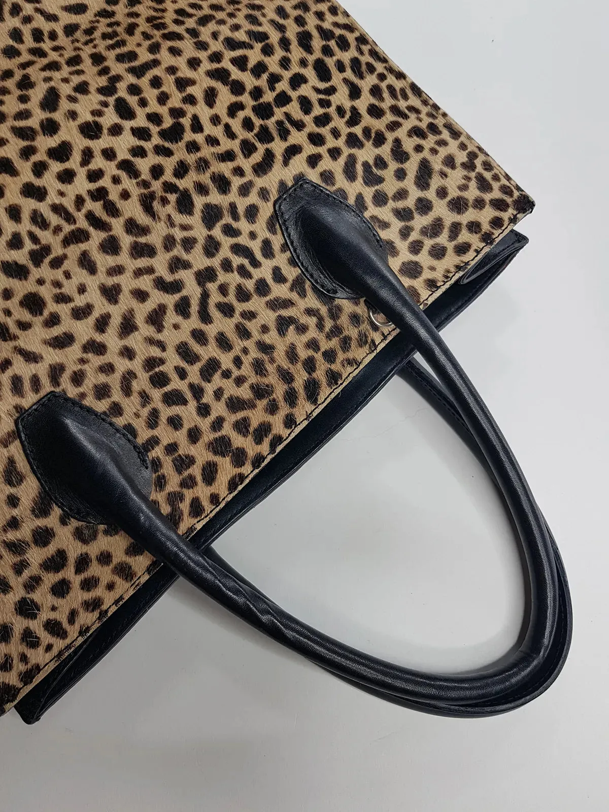 Perfect Vintage Italian Made 100% Genuine Leather Pony Hair Leather Purse