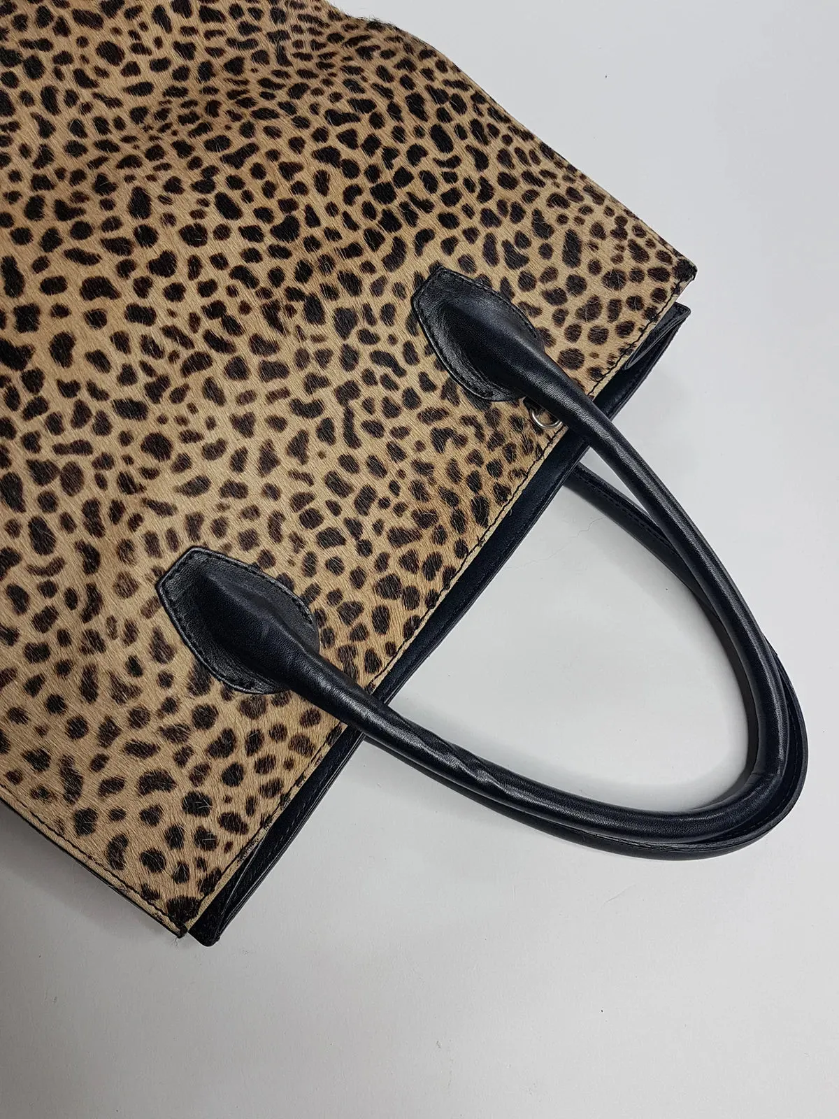 Perfect Vintage Italian Made 100% Genuine Leather Pony Hair Leather Purse