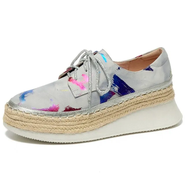 Pola Women's Fashion Platform Flat Shoes