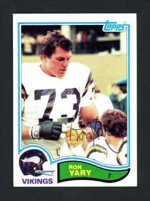 Ron Yary Autographed 1982 Topps Card #402 Minnesota Vikings SKU #160381