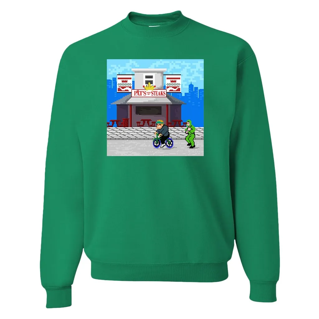 Saint Nick Training Crewneck Sweatshirt | Saint Nick Philly Cheesesteak Training Kelly Green Crew Neck Sweathshirt