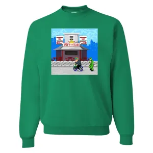 Saint Nick Training Crewneck Sweatshirt | Saint Nick Philly Cheesesteak Training Kelly Green Crew Neck Sweathshirt