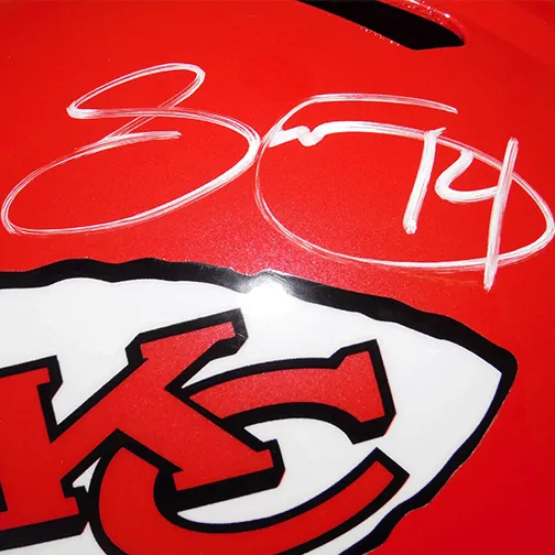 Sammy Watkins Kansas City Chiefs Autographed Full Size Red Speed Football Helmet (Beckett)