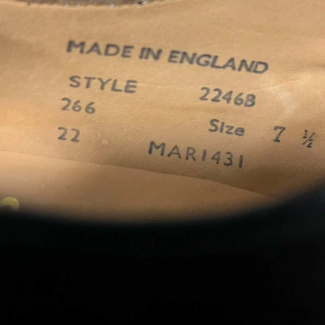 SANDERS サンダース 2246B MILITARY OFFICER SHOE ブラックポリッシュドレザーシューズ