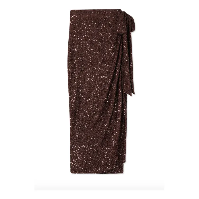 Sequin Jaspre Skirt Chocolate