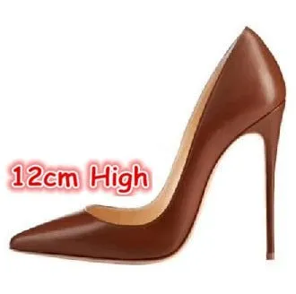 SEXEMARA Classic Patent Leather Multi Choice Heel Stiletto Shoes