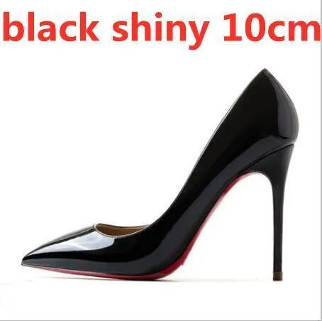 SEXEMARA Classic Patent Leather Multi Choice Heel Stiletto Shoes