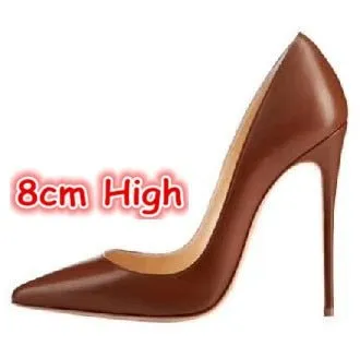 SEXEMARA Classic Patent Leather Multi Choice Heel Stiletto Shoes