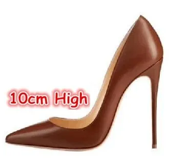 SEXEMARA Classic Patent Leather Multi Choice Heel Stiletto Shoes