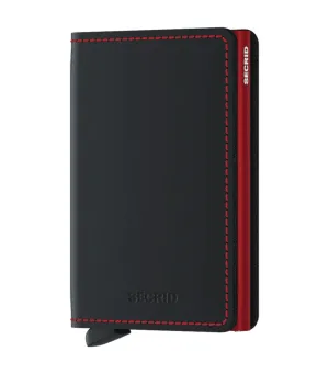 Slim Wallet Matte Black/Red