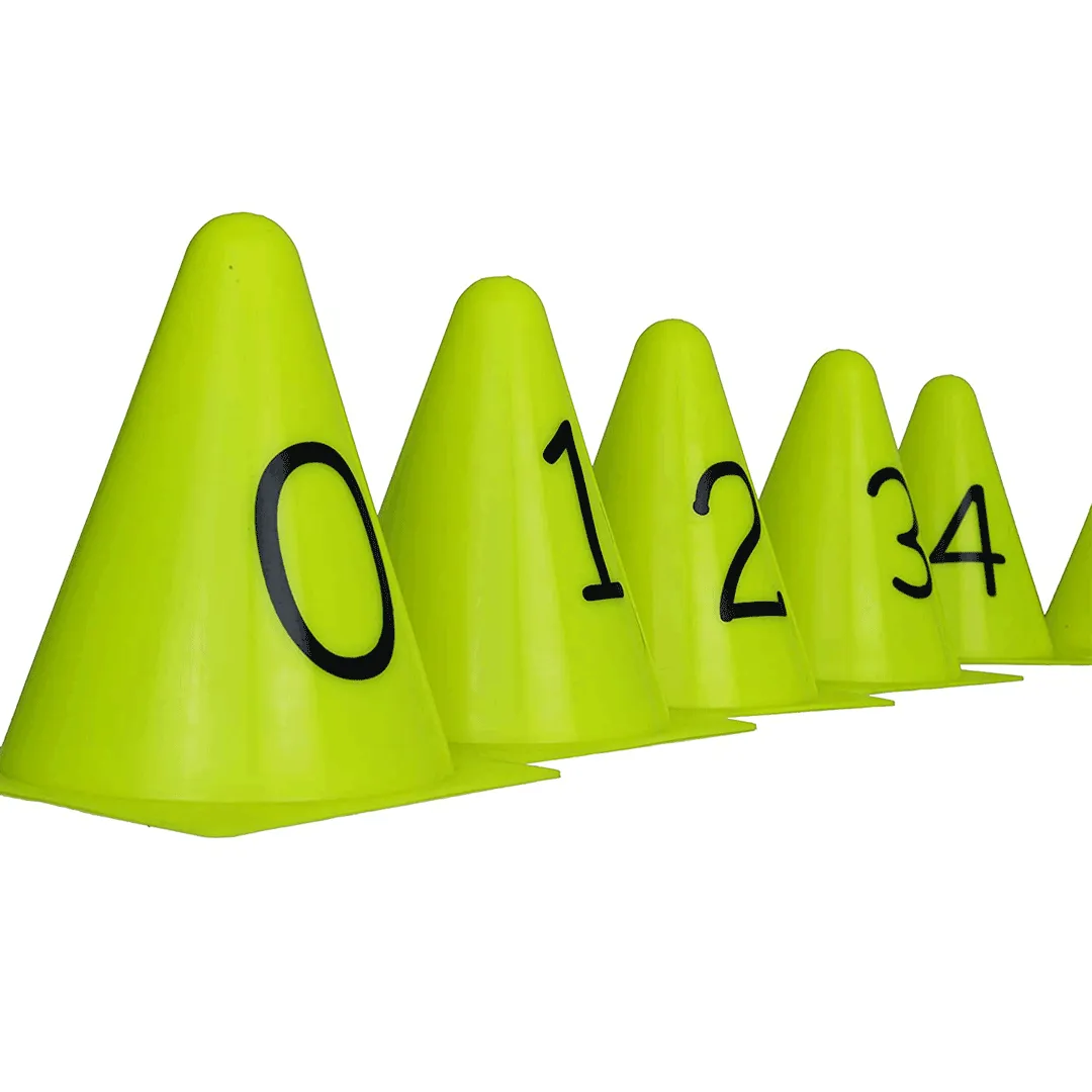 SYNCO Sports 6 Inch Cone Marker Set (Pack of 10)