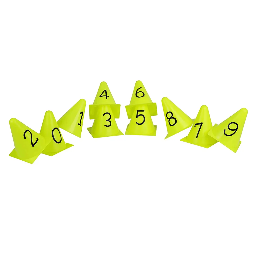 SYNCO Sports 6 Inch Cone Marker Set (Pack of 10)
