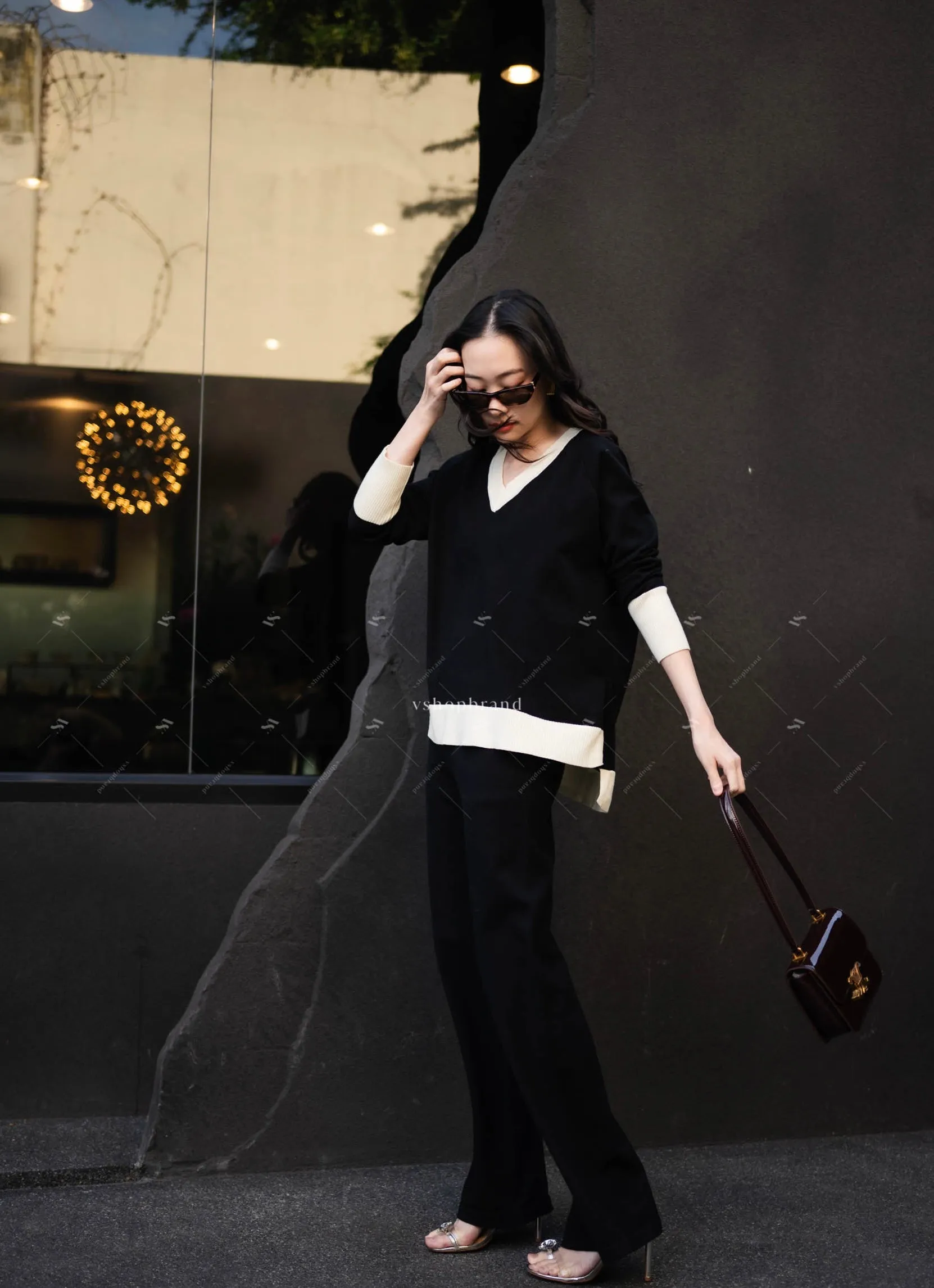 The istanbul Co-ord ( Set of 2) Black