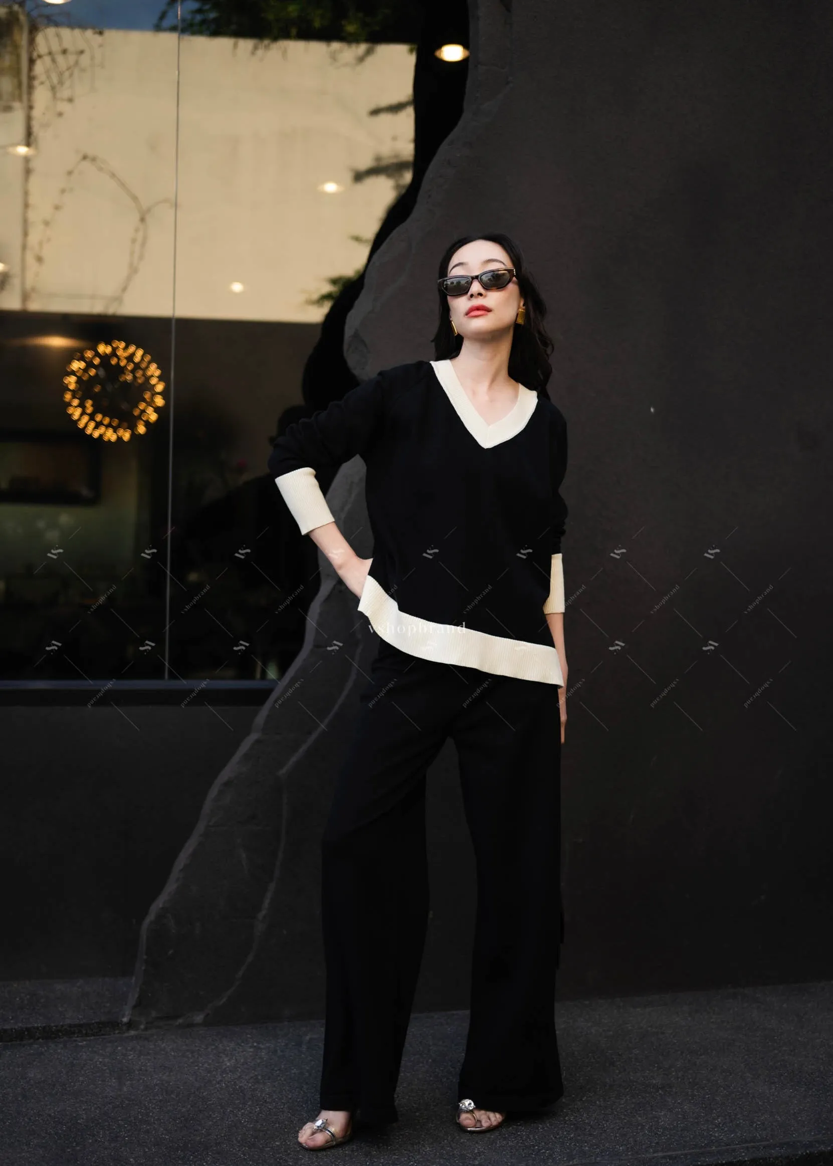 The istanbul Co-ord ( Set of 2) Black