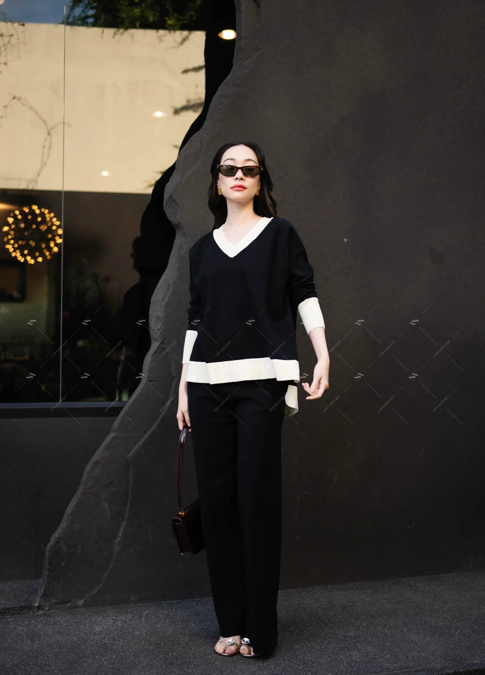 The istanbul Co-ord ( Set of 2) Black
