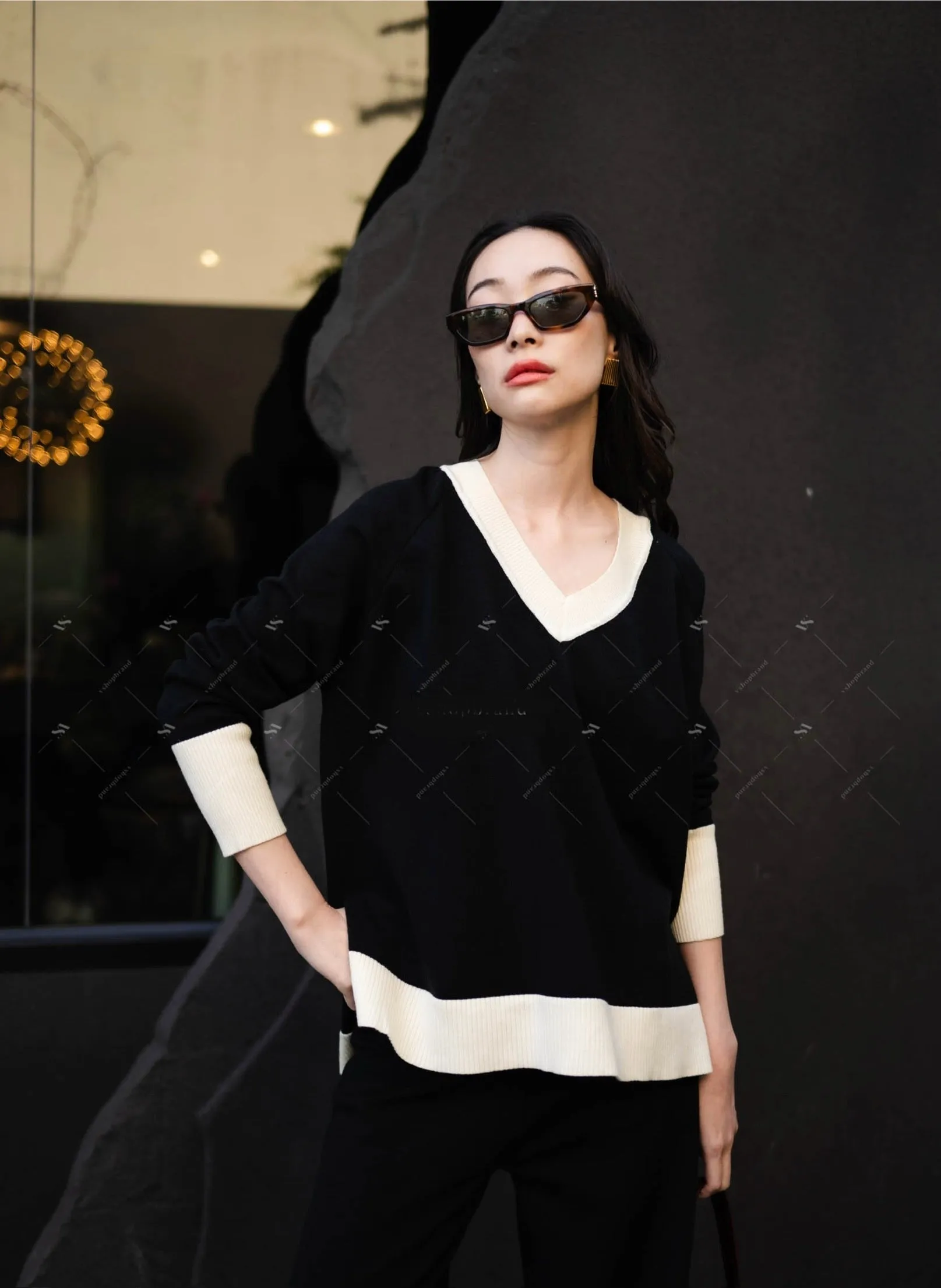 The istanbul Co-ord ( Set of 2) Black