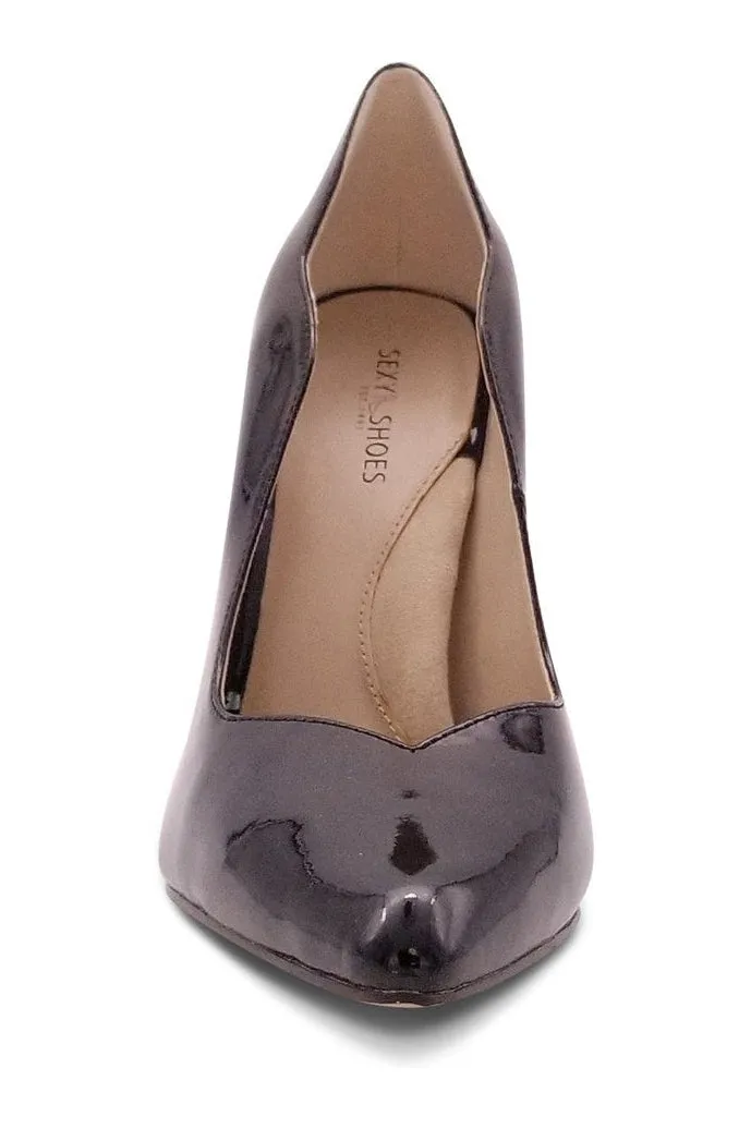 V-Shaped Topline Cute Scalloped Detailed Pump