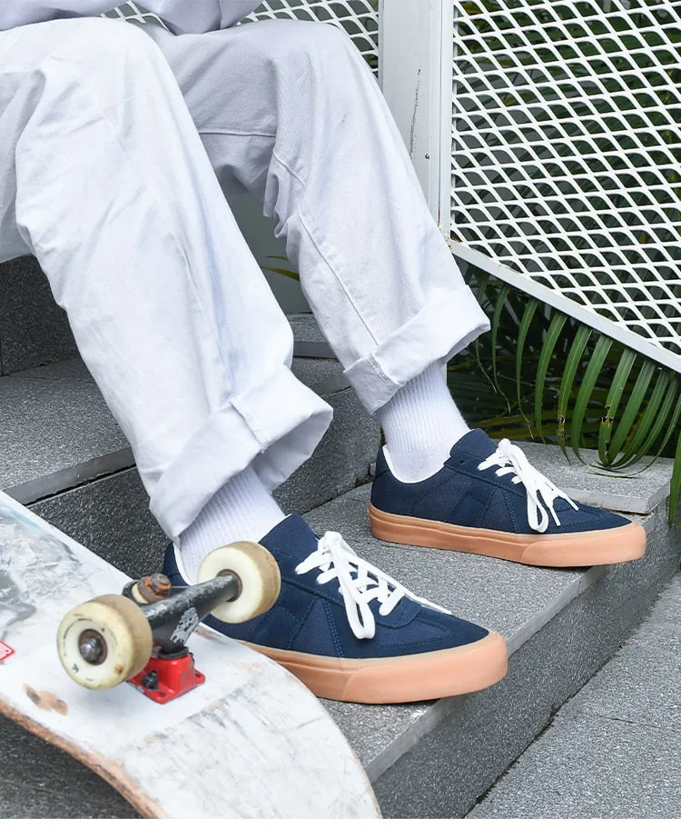 xiangtuibao Blue Skate Casual Shoes Walking Suede Sneakers for Men Skateboarding Shoe BMX Unisex Tennis Big Size Feetwear BMX