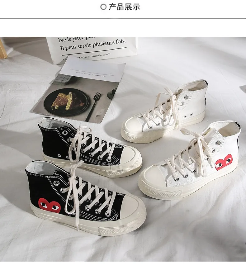 xiangtuibao Men Spring PLAY Black CDG 1970s All cool star High/Low top Unisex women Skateboarding Shoes sapato feminino zapatos de mujer